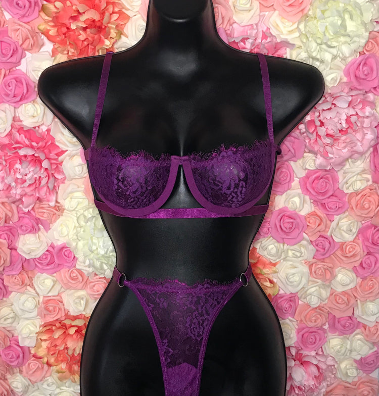 Purple Rain Lingerie Set