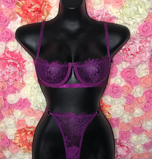 Purple Rain Lingerie Set
